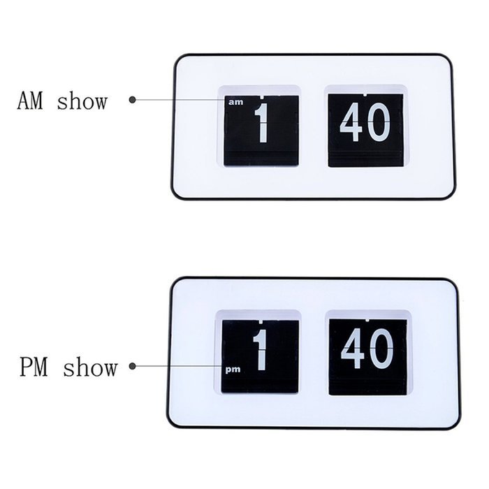 Erasky Modern Retro Auto Flip Clock Desk Table File Down Page Clock N3