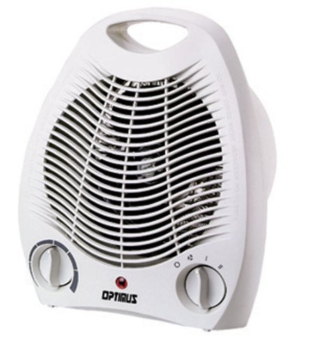 Optimus H-1321 Portable 2 Speed Fan Heater with Thermostat