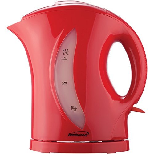 New BRENTWOOD KT-1619 1.7-Liter Cordless Plastic Tea Kettle