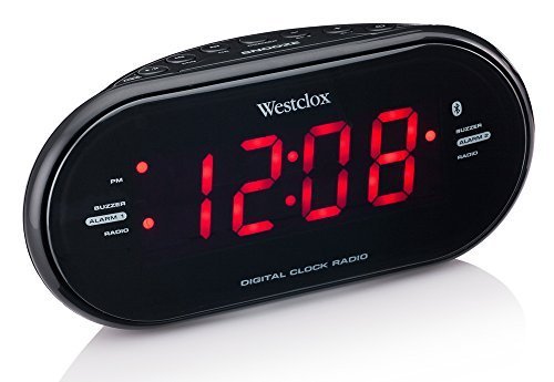 Westclox Bluetooth Speaker Alarm Clock AM/FM Radio 0.6" LED Display