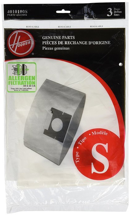 Hoover 4010100S Type S Allergen Bag - 3 Pack N2