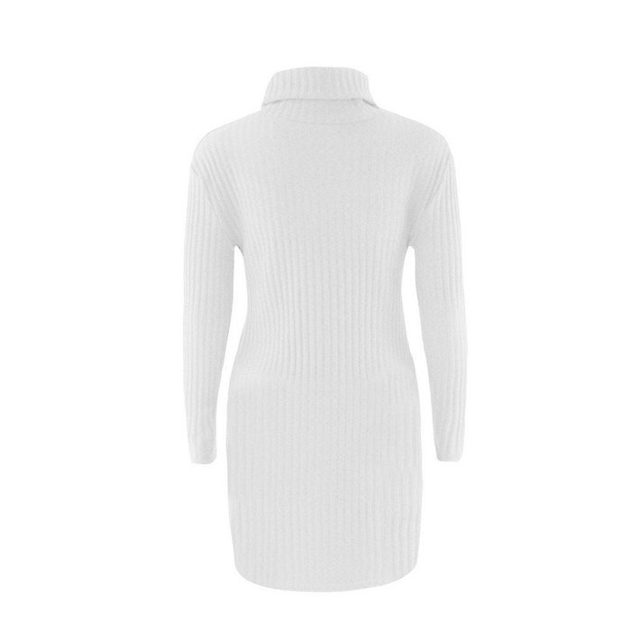 Women Dress,Haoricu Fall Womens Casual Long Sleeve High-collar Solid Jumper Turtleneck Sweater Dress Skirt Coat... N29