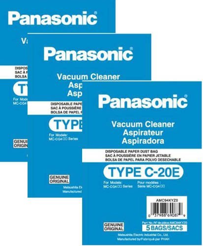 Panasonic AMC94KYZ0 Replacement Dust Bag For Panasonic MC-CG467 Vacuum Cleaner (3-Pack)