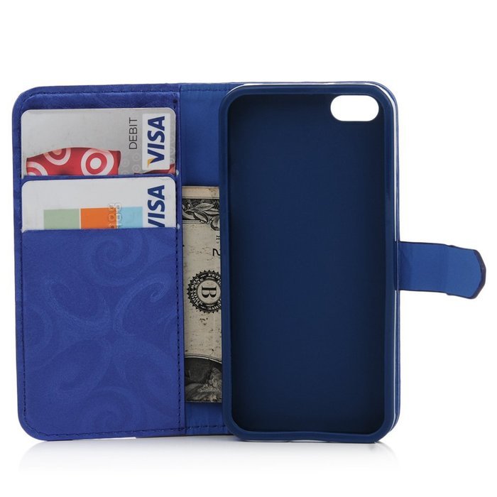 iPhone SE Case, iPhone 5/5S Case,YOKIRIN Stand Wallet Premium PU Leather with Handmade Flowing Glitter Liquid... N28