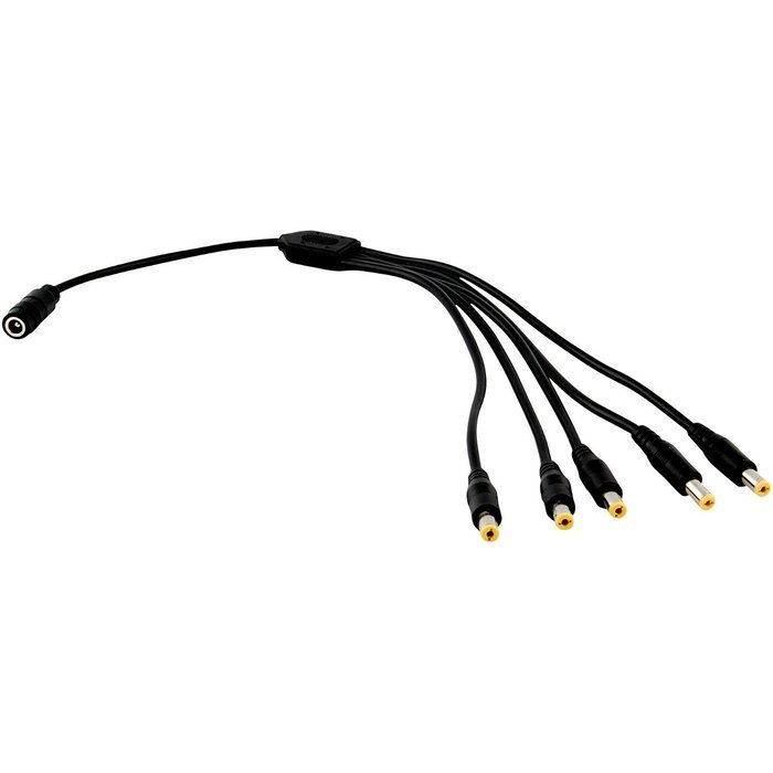 JacobsParts 1:2 DC Power Splitter Cable Cord 1 Female to 2 Male 5.5x2.1mm Port Pigtals 12V N2