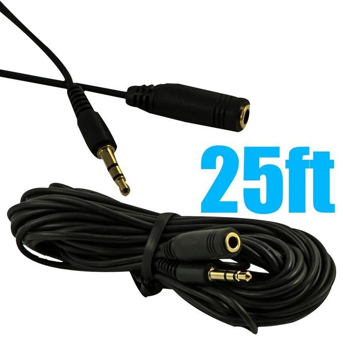 Fullink 3.5mm Male to Female Stereo Audio Headphone Extension Cable 25 feet N3