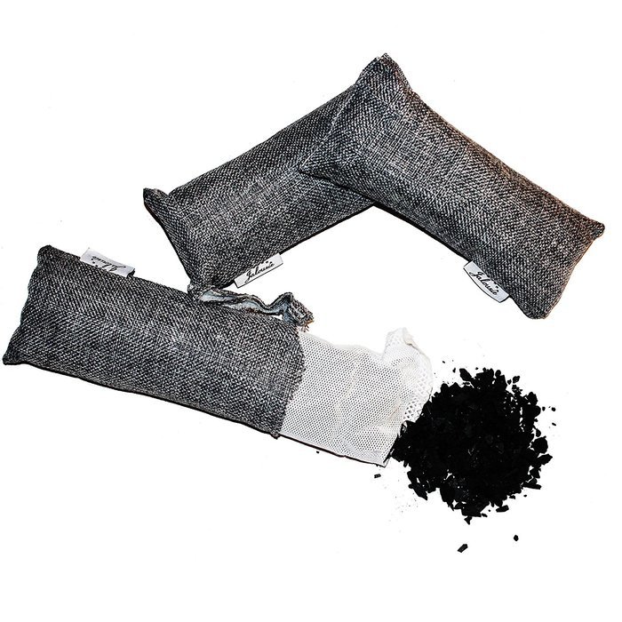 Jalousie 12 Packs 100g Each Mini Bamboo Charcoal Bags Natural Air Purifier, Shoe Deodorizer and Odor Eliminator... N6