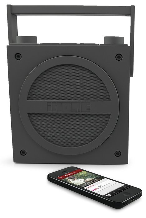 iHome iBT4BC Bluetooth Rechargeable Boombox with FM Radio N2