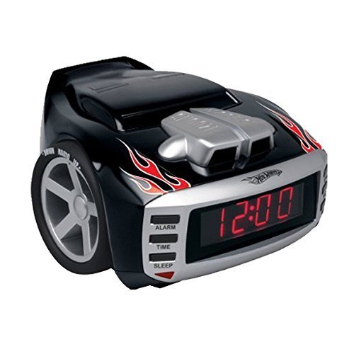 Emerson HW800 Hot Wheels Snore Slammer Alarm Clock Radio (Red/Black)