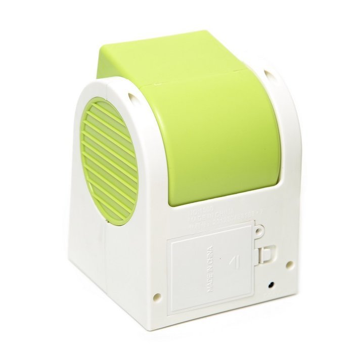 Water & Wood Adjustable Angles Scented USB Electric Air Conditioning Mini Fan Air Cooler Green N4