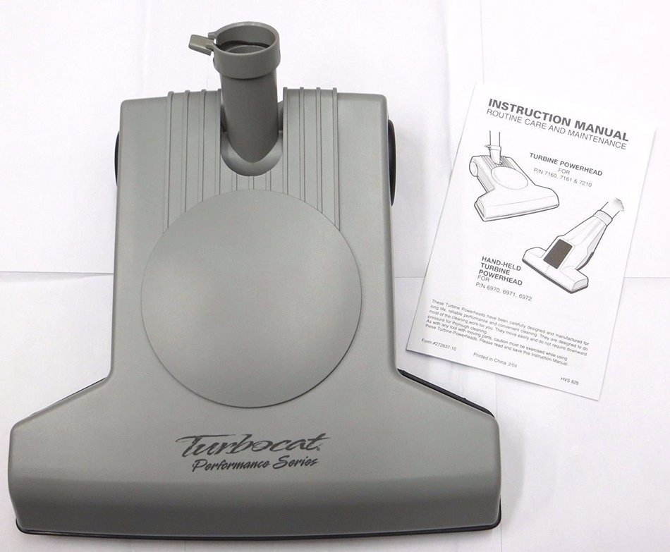 TurboCat Air Driven Brush for all Central Vacuums (White) N2