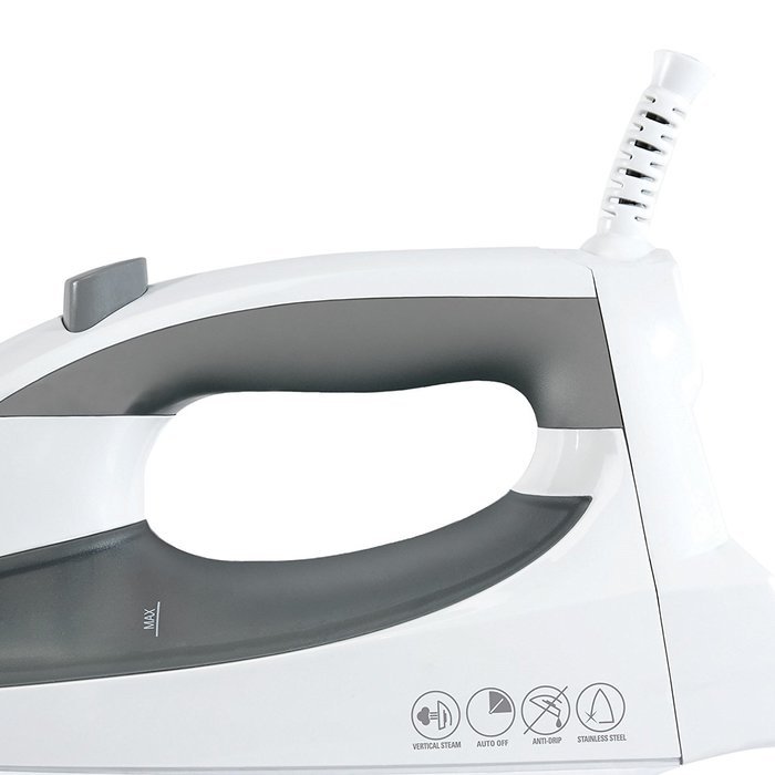 Black & Decker F976 Quickpress Iron with Smart Steam Technology, White/Silver N7