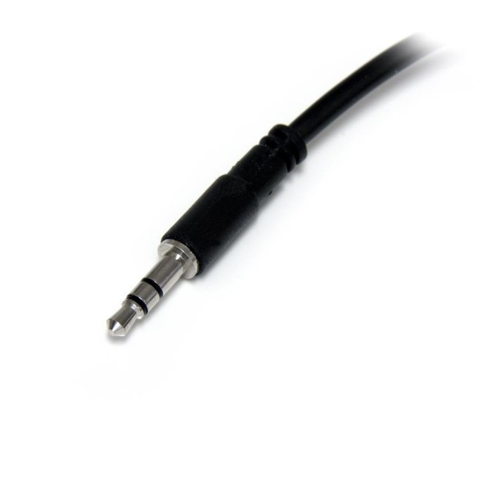 StarTech.com Black Slim Mini Jack Headphone Splitter Cable Adapter - 3.5mm Audio Mini Stereo Y Splitter - 3.5mm... N7