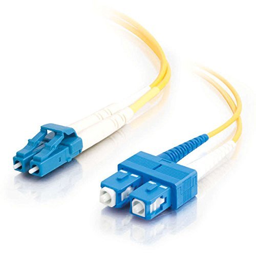 C2G / Cables To Go 29920 LC-SC 9/125 OS1 Duplex Single-Mode PVC Fiber Optic Cable (3 Meters, Yellow)