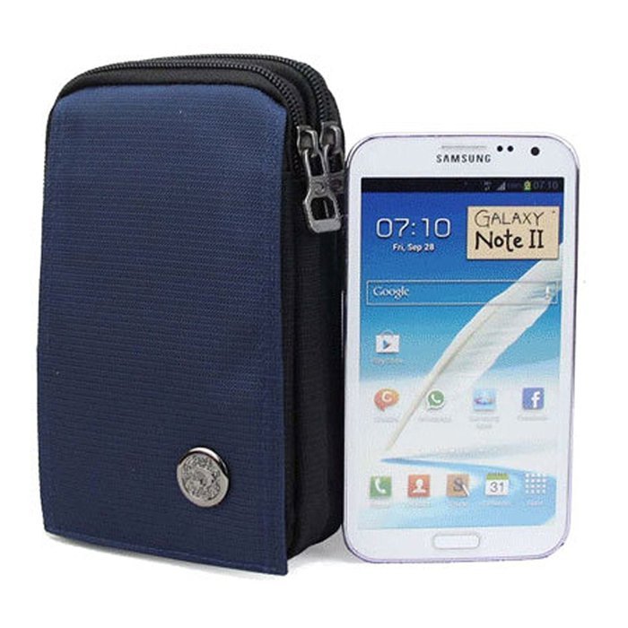 liangdongshop Casual Water Resistant Oxford Waist Pack Phone Sleeve Chest Pouch(Sapphire Blue) N7