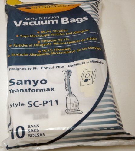 Sanyo Transformax Vacuum Bags Microfiltration with Closure - 10 Pack N2