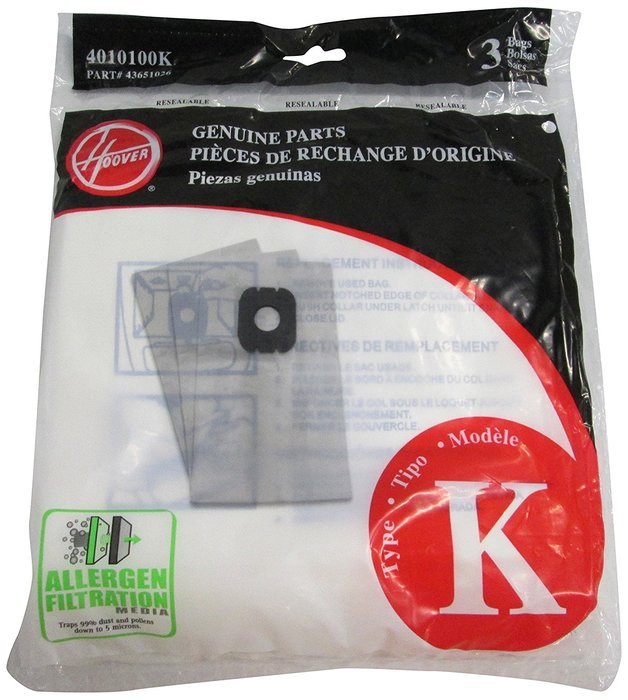 Hoover Type K Allergen Bag (3-Pack), 4010100K
