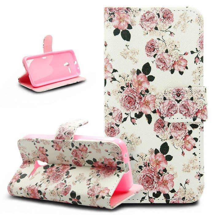 Alcatel One Touch Pop 3 Case,ikasus Colorful Painted Premium PU Leather Fold Wallet Pouch Case Flip Stand Credit... N25