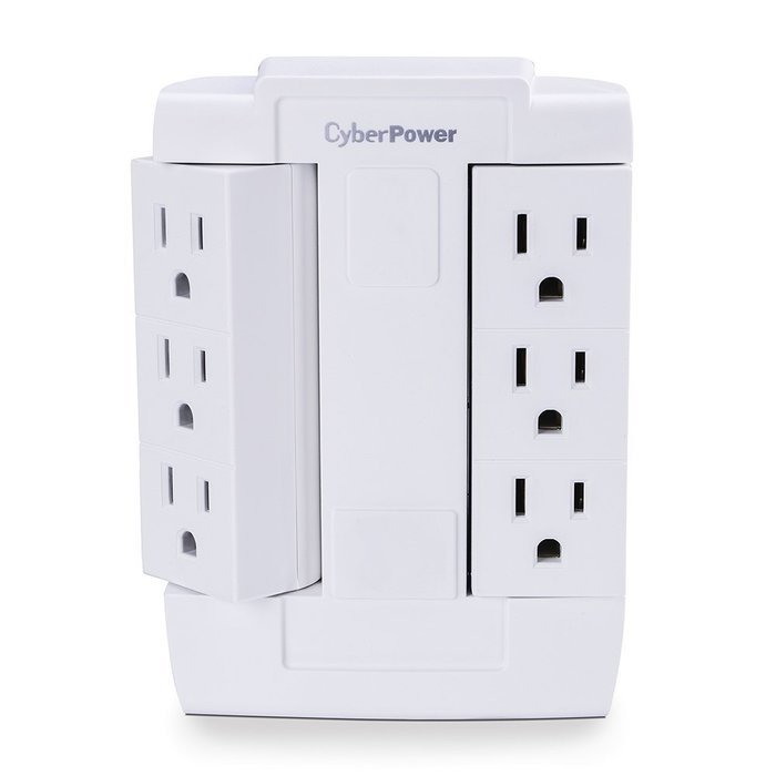 CyberPower GT600P 6 Outlet Swivel Grounded Wall Tap
