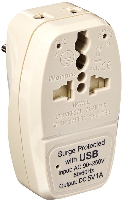 OREI Grounded Universal 2 in 1 Plug Adapter Type H for Israel & more - High Quality - CE Certified - RoHS Compliant... N3