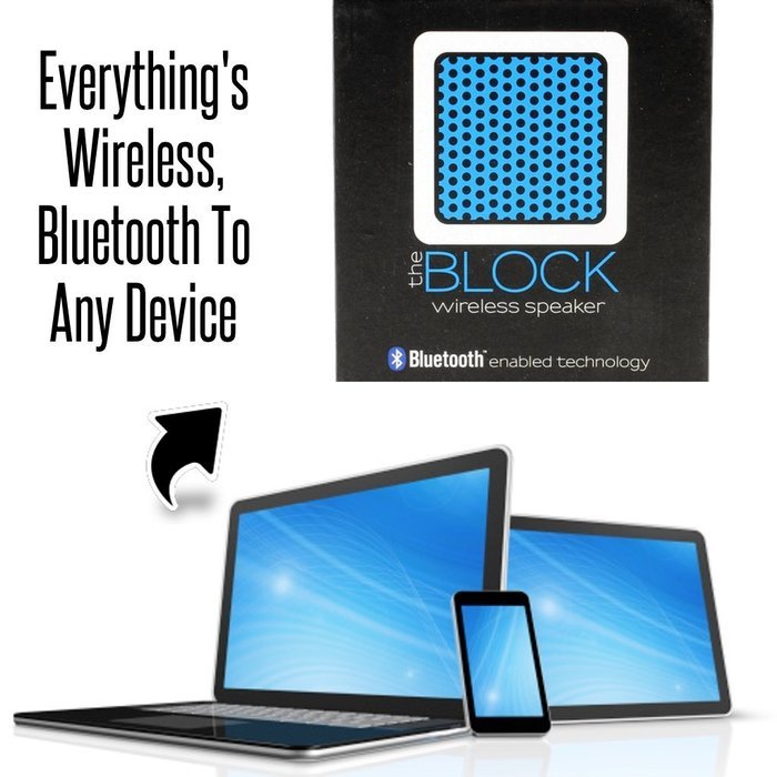 Block Universal Ultra-Portable Wireless Bluetooth Mini Speaker for Smartphones and Tablets, Powerful Sound - Blue N2