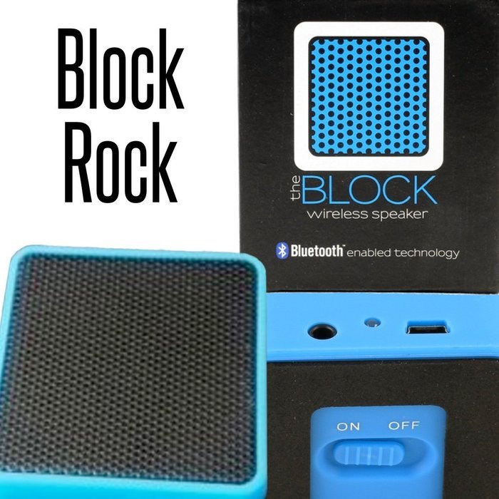 Block Universal Ultra-Portable Wireless Bluetooth Mini Speaker for Smartphones and Tablets, Powerful Sound - Blue N4