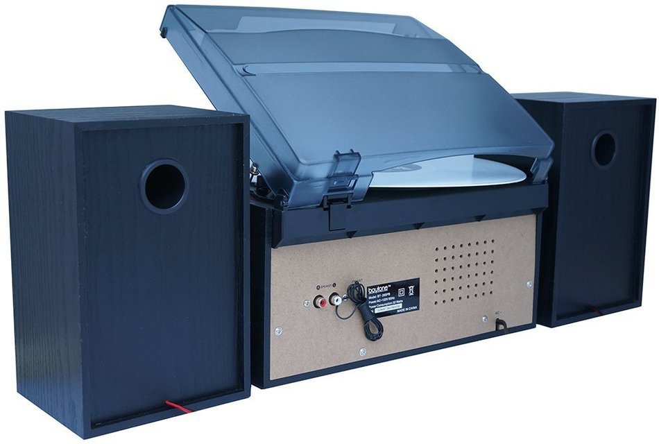Boytone BT-28SPB, Bluetooth Classic Style Record Player Turntable with AM/FM Radio, Cassette Player, CD Player... N5