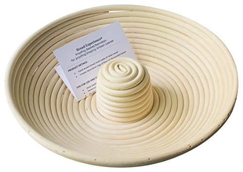 Bread Experience 11.5 Inch Round Banneton Proofing Bread Basket with Center Riser