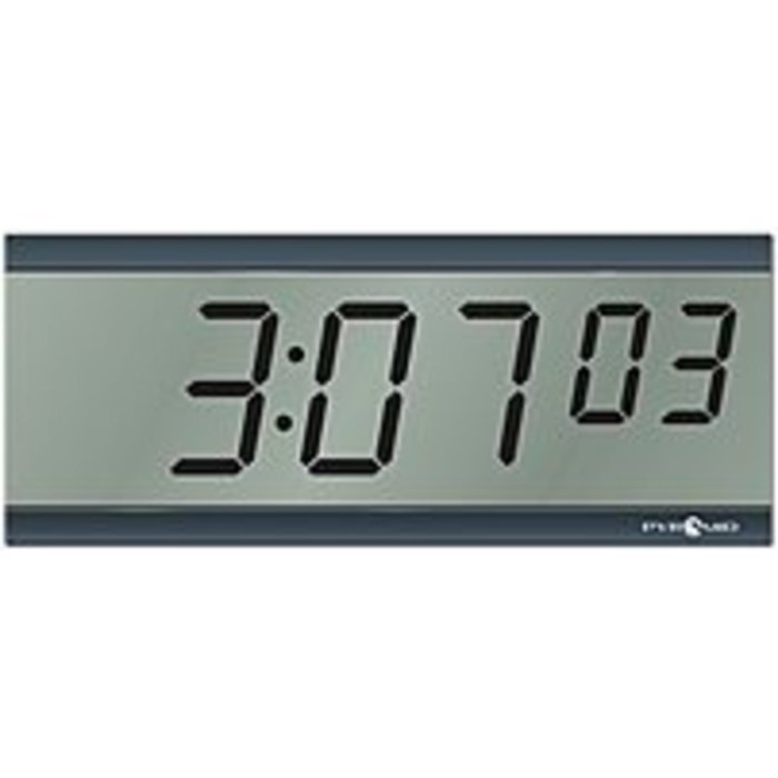 Pyramid S9D3L6LBXB 6-Digit LCD Wireless Battery Operated Digital Clock - Black
