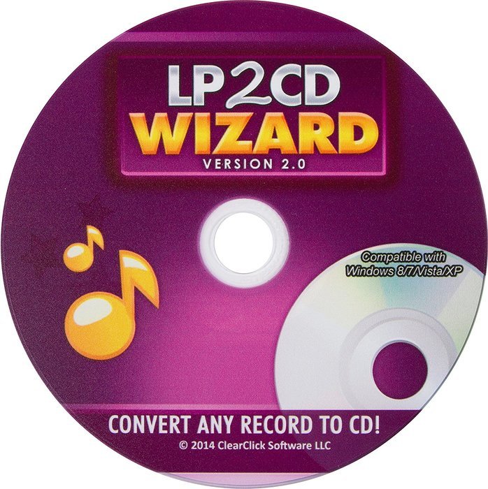 ClearClick Vinyl To USB Converter with LP2CD Wizard 2.0 Software (Free USA Tech Support) N3