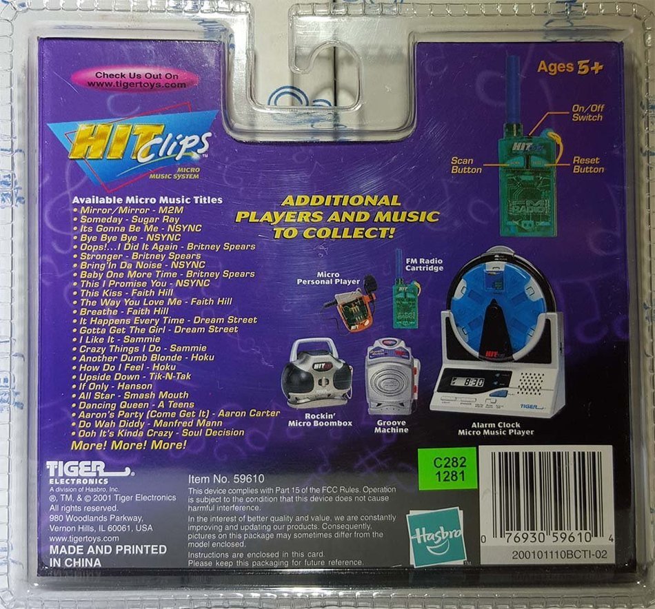HIT CLIPS Micro Music System FM Radio Cartridge N2