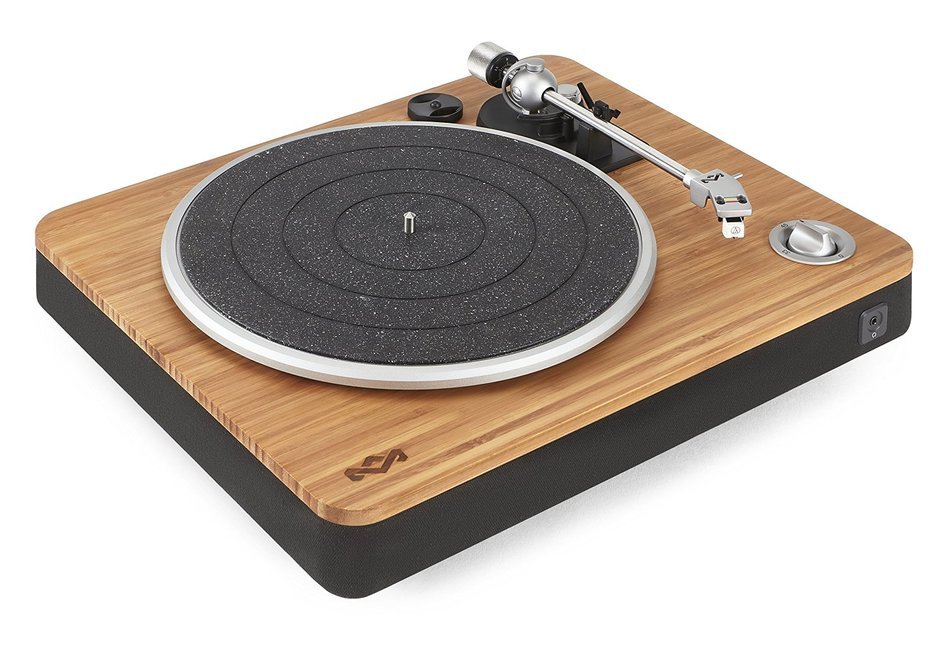 House of Marley Stir It Up Natural Bamboo Turntable with Built-in Pre-Amp (Signature Black) N3