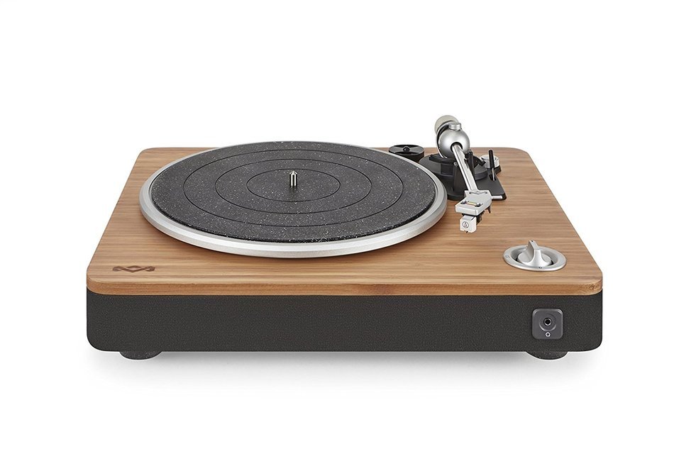 House of Marley Stir It Up Natural Bamboo Turntable with Built-in Pre-Amp (Signature Black) N4