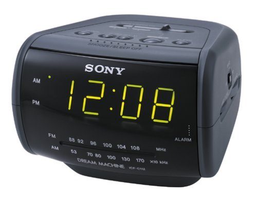 Sony ICF-C112 FM/AM Clock Radio with Full Power Back-up (Black) (Discontinued by Manufacturer)