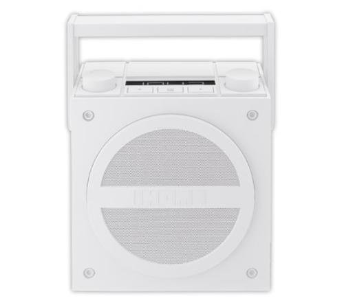 IHMIBT4WC - IHOME iBT4WC Rechargeable Bluetooth Boom Box with NFC amp; FM Radio (White)