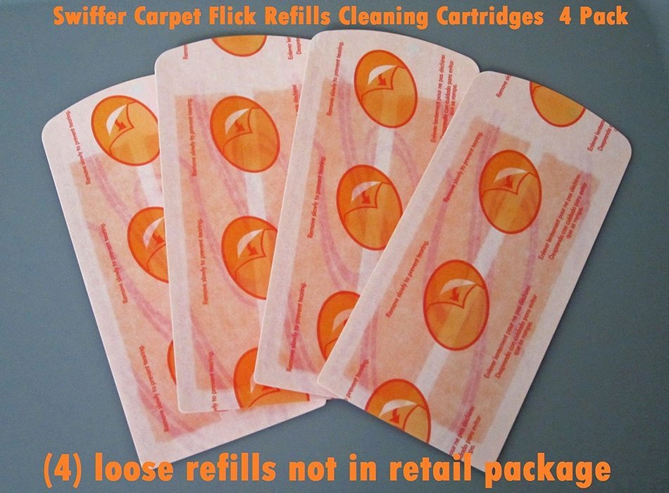 Swiffer Carpet Refills Cartridges - 4 pack - Carpet Flicks Not In Retail Packaging
