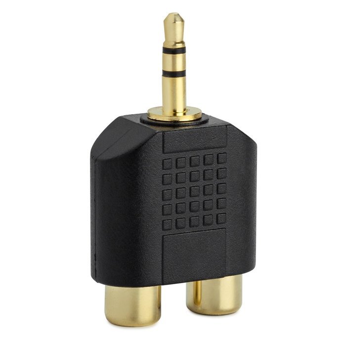 Aurum Cables 3-pack High Quality RCA AV Audio Y Splitter Plug Adapter 1 Male to 2 Female N7