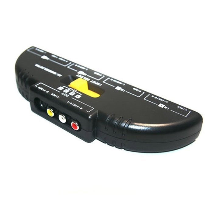 Allnice&reg; 4 Way Audio Video AV Switch Switcher 4 Input 1 Output Selector Splitter Box with RCA Cable N4