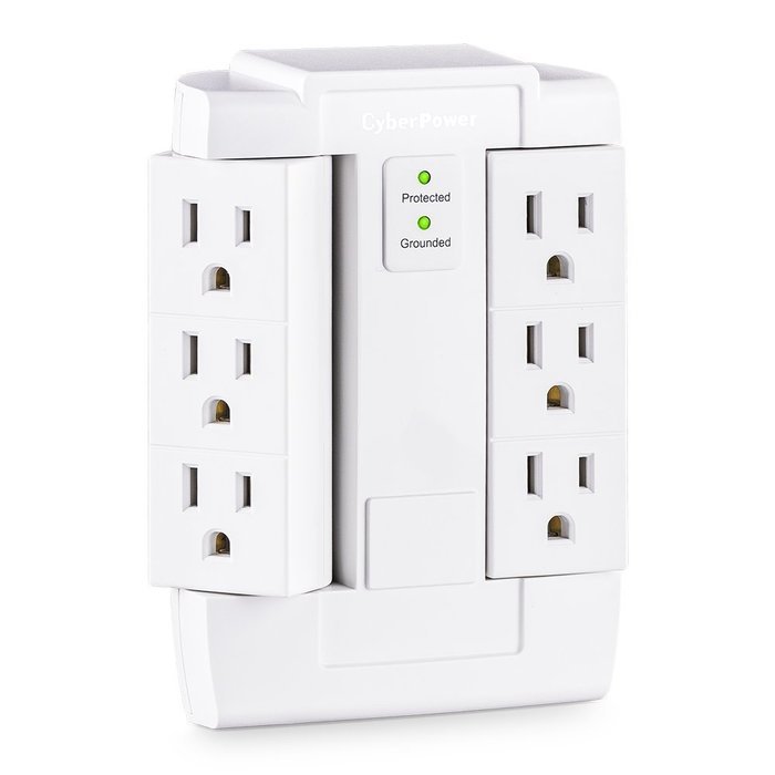 CyberPower CSB100W 900 Joules Essential Wall Tap with 1-Outlet Surge Suppressor N10