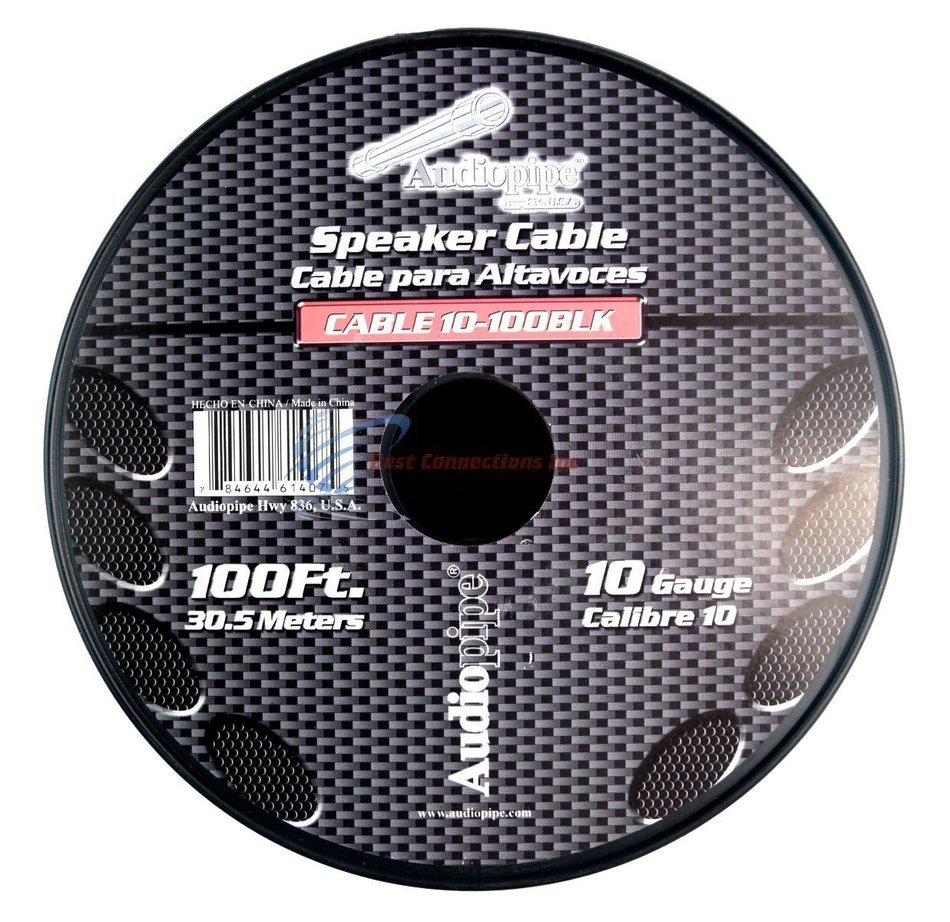 100 ft 10 gauge awg Red Black Stranded 2 Conductor Speaker Wire Car Home Audio N4
