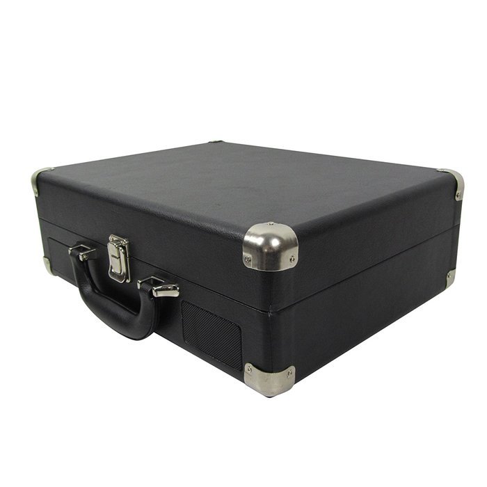 Keni Suitcase 3 Speed Stereo Turntable with Built in Speakers, USB port, support RCA output, Black N6