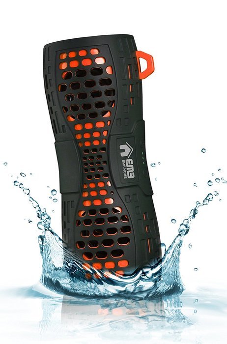 EMB ES900BT Water Resistant Super Loud Portable Bluetooth Speaker - Black On Orange