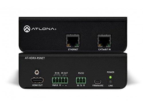 Atlona Technologies AT-HDRX-RSNET RS-232 HDBaseT RX Box for HDMI Cable with Ethernet