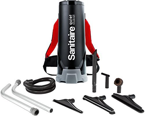 SANITAIRE GIDDS2-2464763 Quiet Clean Backpack Vacuum Cleaner with 50' Power Cord, 10 quart