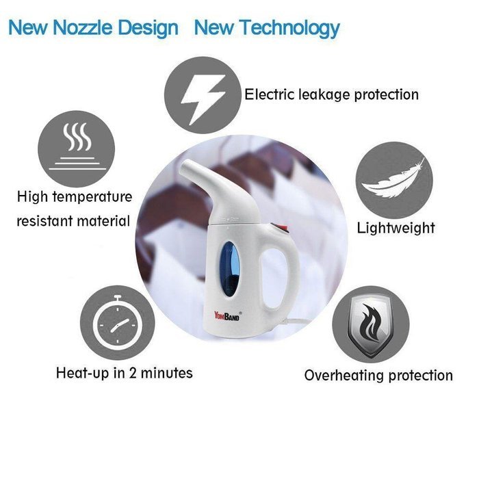 niceEshop(TM) Travel Garment Steamer Mini Portable Clothes Ironing Steamer Handheld Fabric Steamer Clothing Steamer... N5
