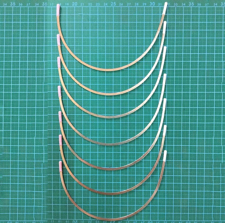 CHENGYIDA 10PCS(5Pairs) Stainless steel Bra Under Wires- Size XL (Meatures total length: 28cm, opening:17.4cm)