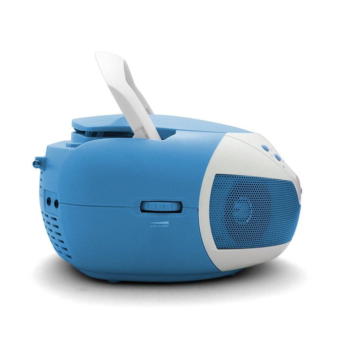 Tyler Portable Neon Blue Stereo CD Player with AM/FM Radio and Aux & Headphone Jack Line-In (TAU105-NBL) N5