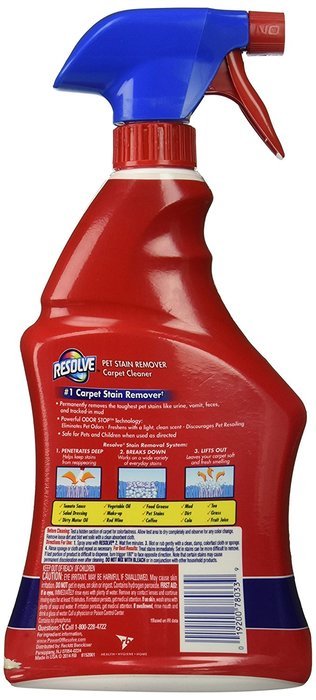 Resolve Pet Expert Carpet & Upholstery Cleaner - Removes Stains and Odors, 22 oz N3