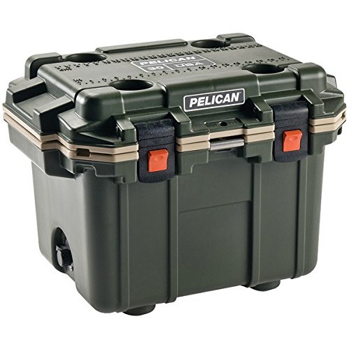 New PELICAN 30Q-2-ODTAN 30-Quart Elite Cooler (OD Green with Tan Trim)
