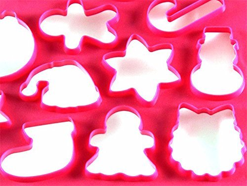 22 Assorted Shapes Baking Tools Christmas Plastic Cookie Cutter Set N3